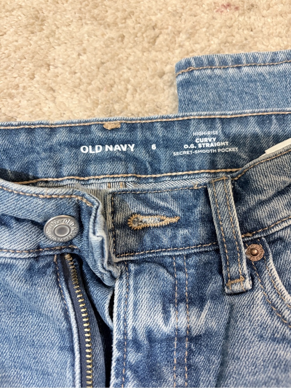 Old Navy Men Straight Jeans - Medium Blue Wash